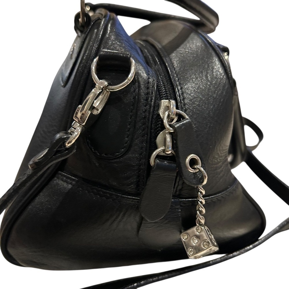 Gambler Dice Leather Satchel Handbag - Picture 4 of 15
